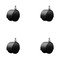 Service Caster 2-3/8'' Floor Safe Black Hooded Twin Wheel Caster 3/8 Threaded Stem, 4PK SCC-TS02S60D-NYU-FB-382458-4 - alternate 1